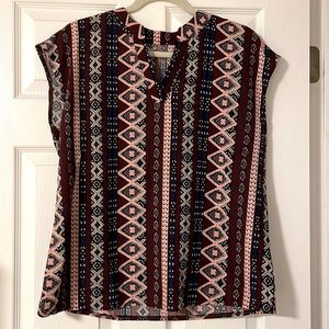 NWOT Woman’s Patterned Blouse